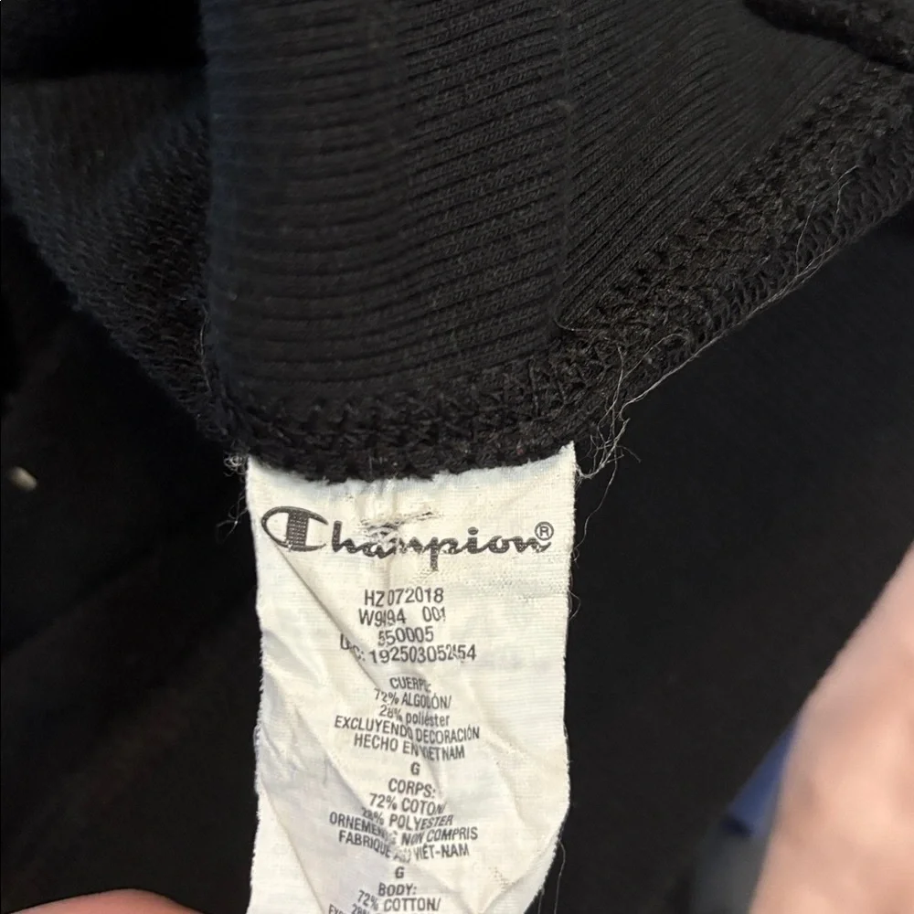 CHAMPION | full zip jacket hooded sweatshirt large black